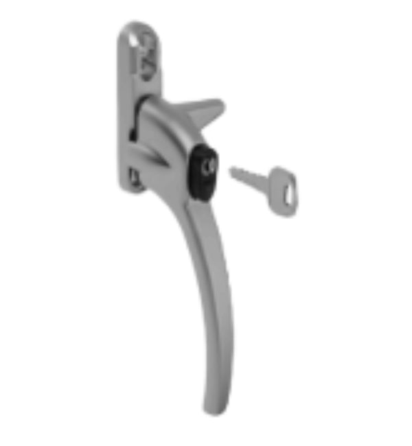 Schuco 247769 Lockable Handle - Left Hand Satin Chrome